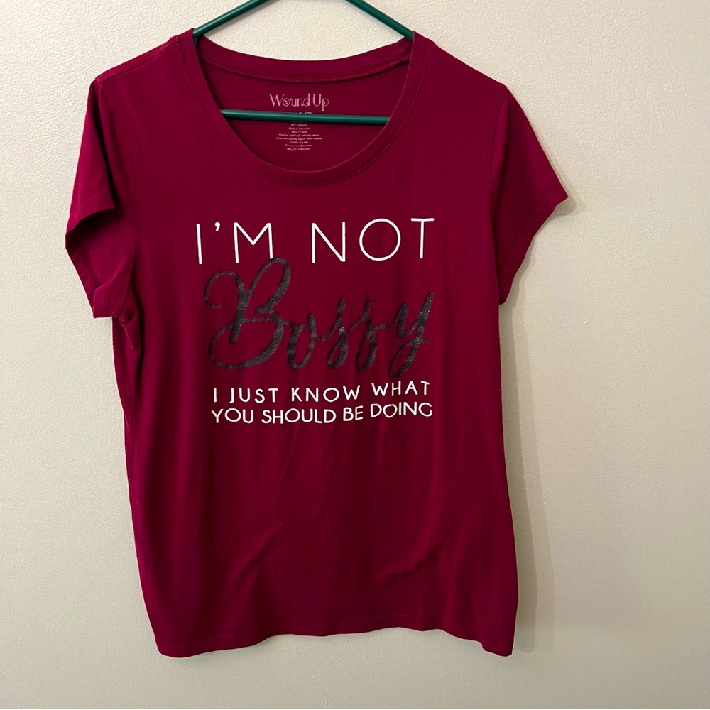 Wound Up Red Fitted Short Sleeve T-Shirt